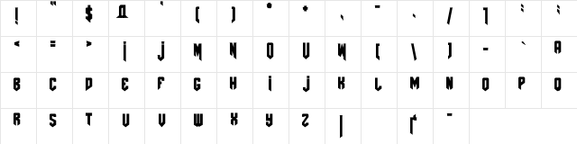 AmazDooMRight Regular  glyph index