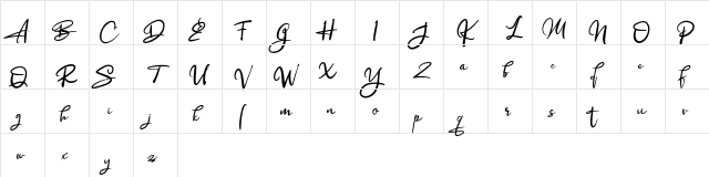 Algorty FREE Regular  glyph index