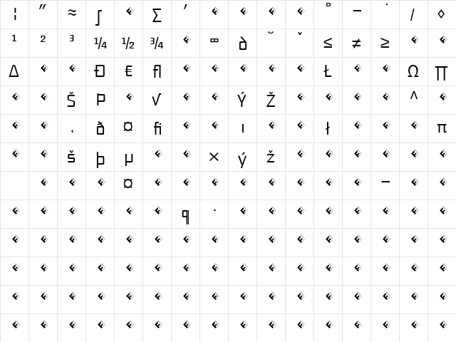 District-LightExpert Regular  glyph index
