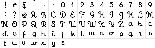 Personalitype Demo Regular Regular  glyph index