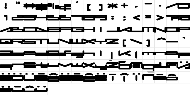 umop Regular  glyph index