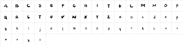 MANIESSEKALIE Regular  glyph index