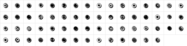 Circles Regular  glyph index