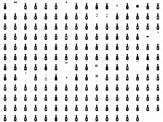 HB Kegelhardt Normal  glyph index