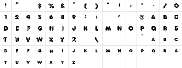 Secrets 5 Regular  glyph index