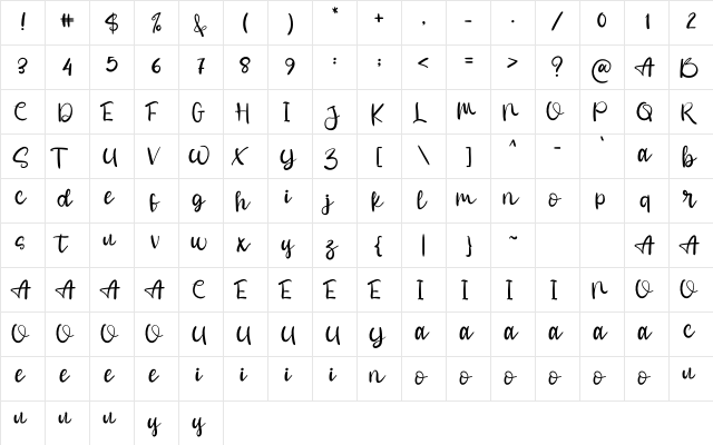 Billion Regular  glyph index