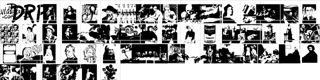 A Work Of Art Regular  glyph index