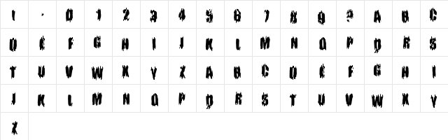 Halloweenies Crawly  glyph index