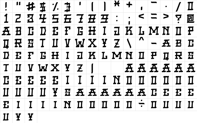 VIRGIL BLACK Soft Regular  glyph index