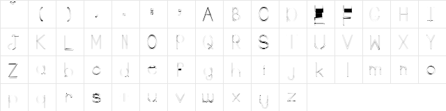 Walker Thin  glyph index