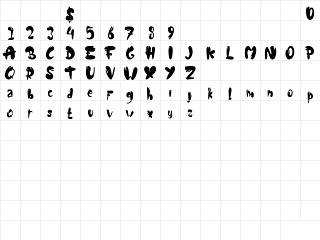 Umbridge Pros Demo Regular  glyph index