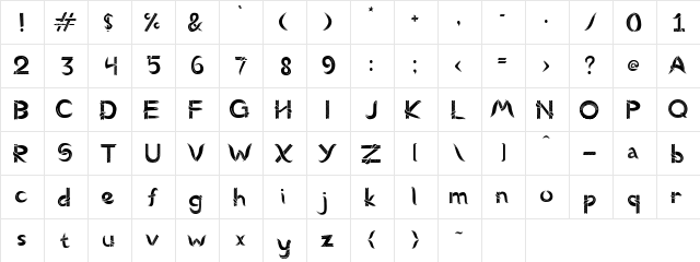Celle Regular  glyph index