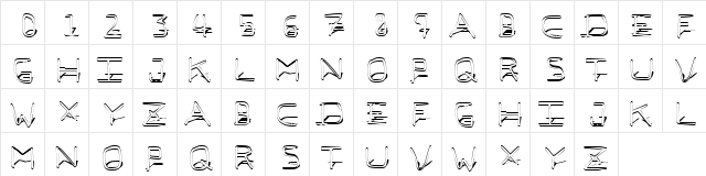 Pfvvbf7 3d shadowed verybadfont7  glyph index