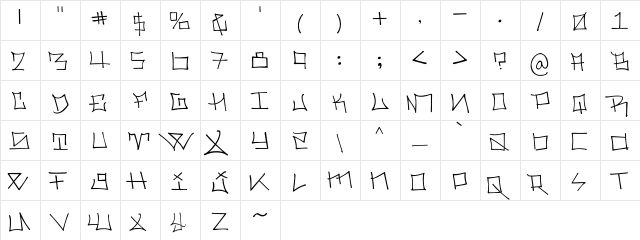 Holmes Holmes-Light  glyph index
