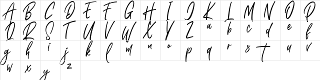 Higher Style Regular  glyph index