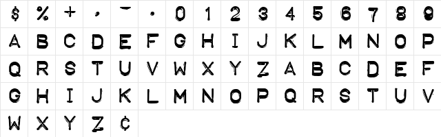 Embossing Tape 1 (BRK) Regular  glyph index