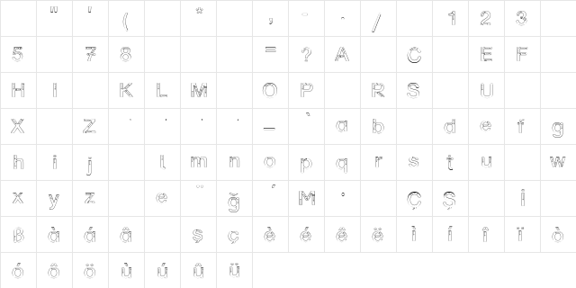 Nordspur Regular  glyph index