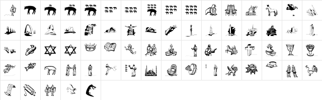 DenkMal Regular  glyph index