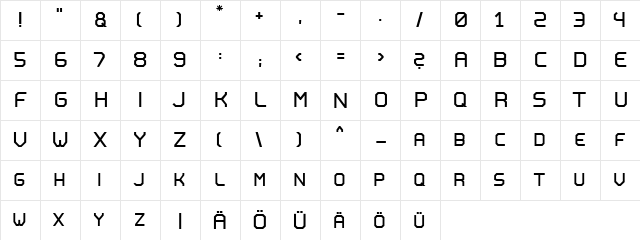 Boodas.de | My | Bold Bold  glyph index