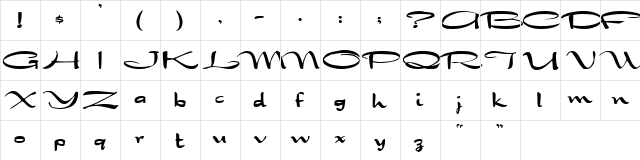 Drakkar Regular  glyph index