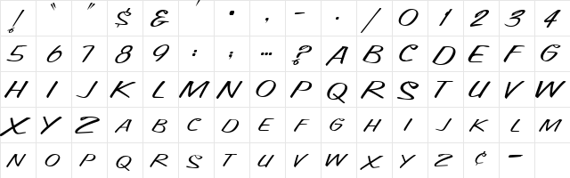 4 Staton DNA Regular  glyph index