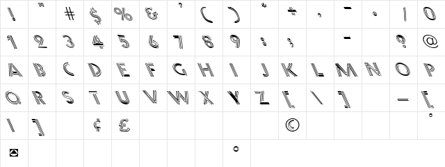 Flaming 2 Normal  glyph index