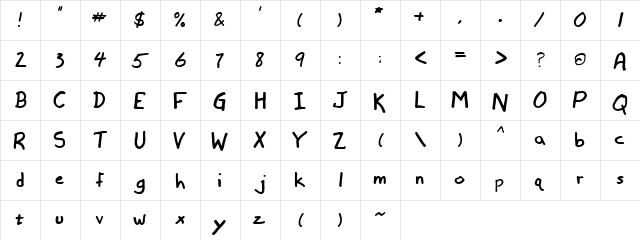 this kettle Regular  glyph index