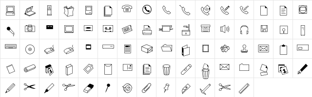 FFDingbats SymbolsOne  glyph index
