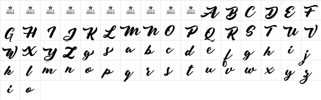 Living Colours Personal Use Regular  glyph index