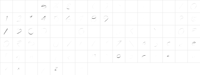 Badplace 1 Regular  glyph index