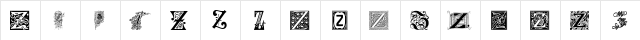 Ornamental Initials Z Regular  glyph index