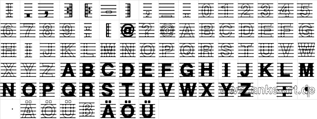 distracted musician Regular  glyph index