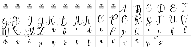 Spring Time Personal Use Regular  glyph index