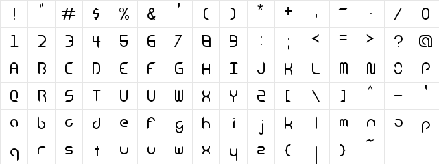 Android Insomnia Regular  glyph index
