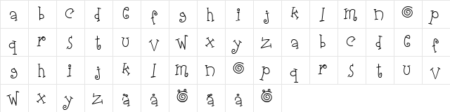 Elastic Wrath Regular  glyph index