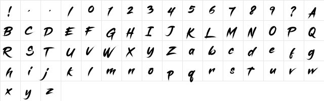 Gisbon DEMO DEMO  glyph index