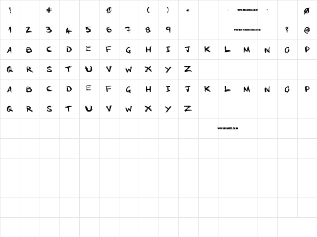 No Running In The Halls Regular  glyph index