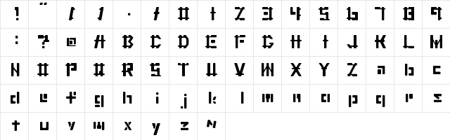 Cater Medium  glyph index