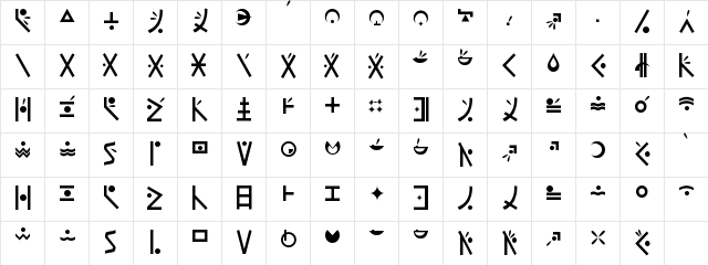 En'Dankai Regular  glyph index