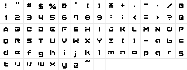 BM army A12  glyph index
