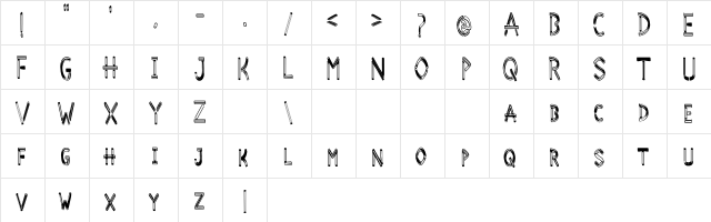 Desiderata Regular  glyph index