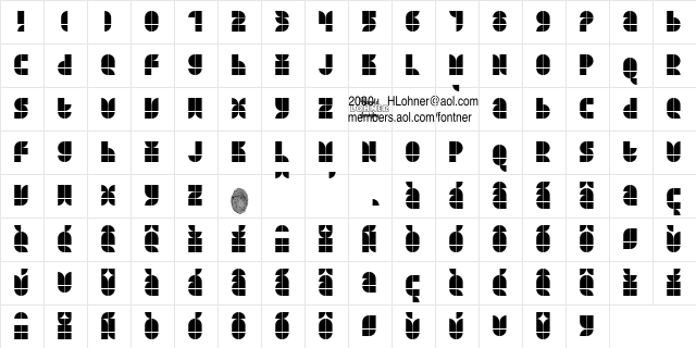 Quarterround Tile  glyph index
