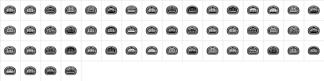 Quinteto Negative Regular  glyph index