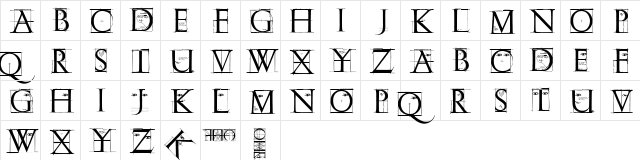 ErikGCapsSketches Regular  glyph index