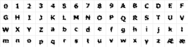 Inertia (BRK) Regular  glyph index