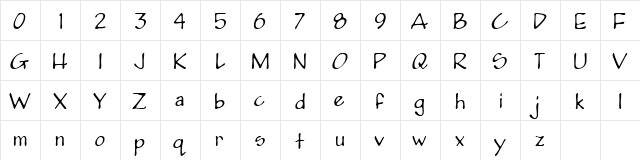 PumpkinseedMedium Regular  glyph index