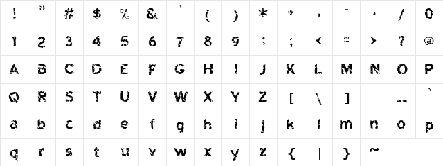 Gear Box Regular  glyph index