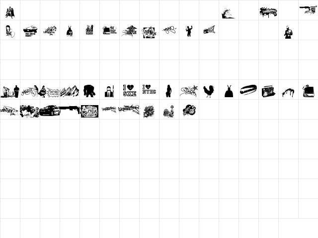 This Is My Town! Regular  glyph index