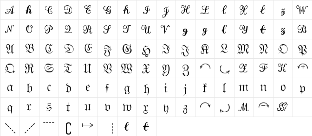 Quanta Pi Six SSi Regular  glyph index