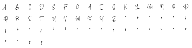 Rhodes Free Font Regular  glyph index